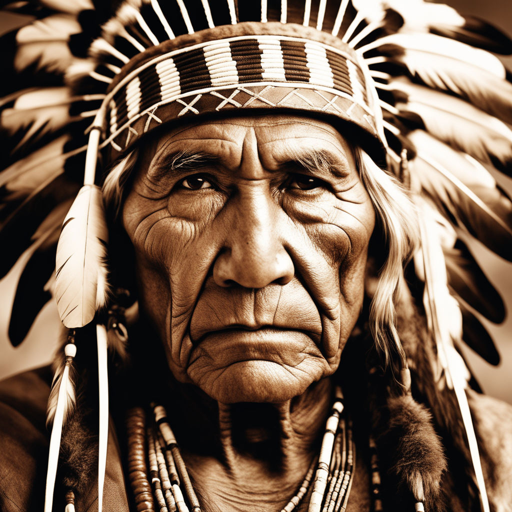 native american chief face