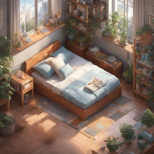 Download A Cute Anime Bedroom with a Sweetheart Pillow and Plush Toy |  Wallpapers.com