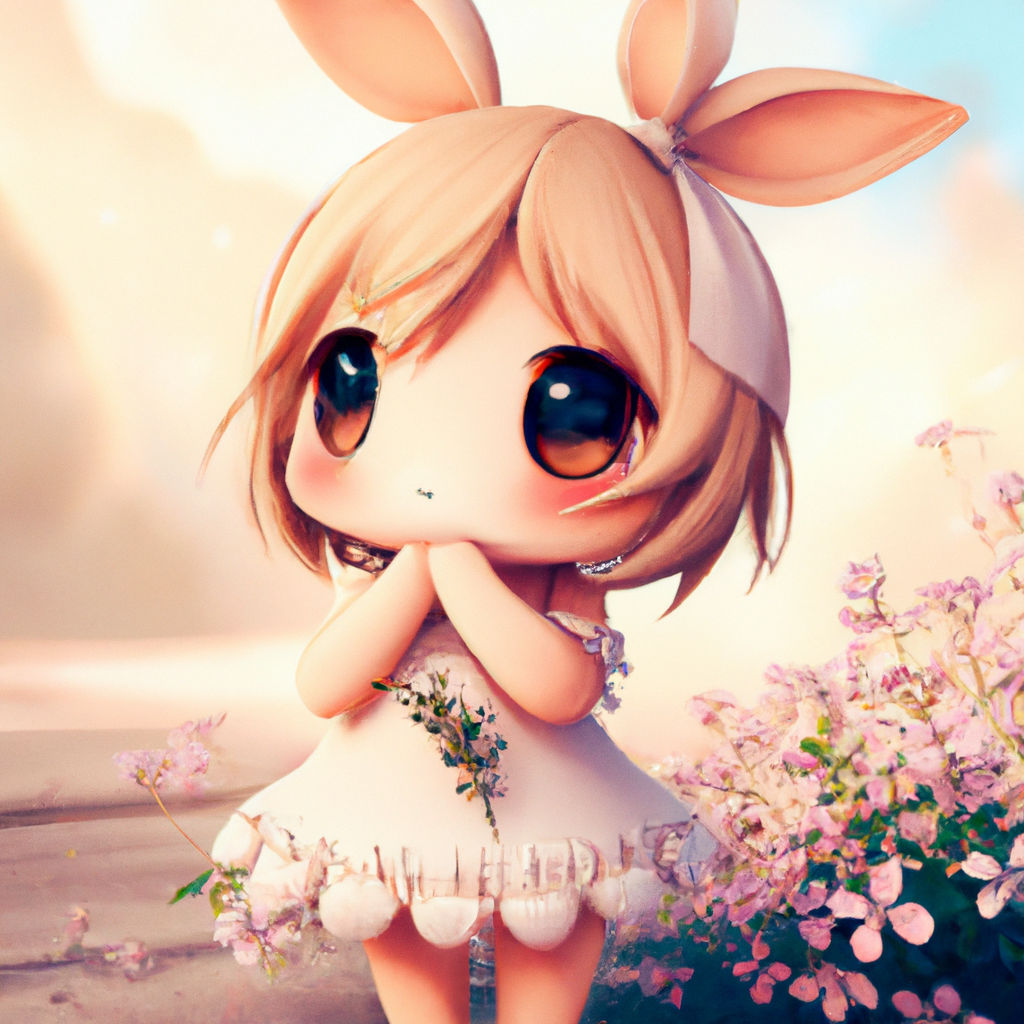 Cute And Kawaii Girl In Dress With Roses Manga Chibi Girl With Red And Pink  Flowers Stock Illustration - Download Image Now - iStock