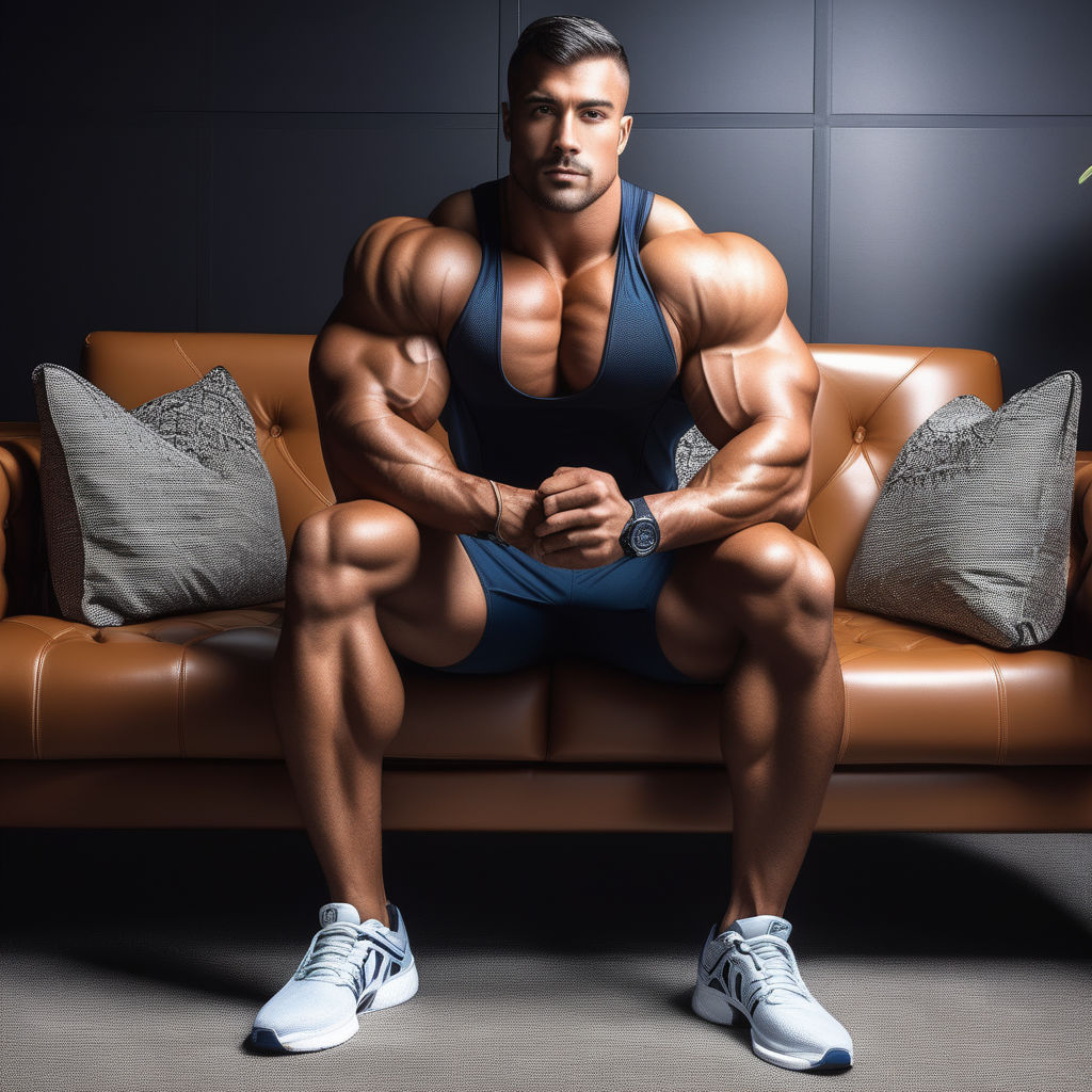 Attractive hunky black male bodybuilder posing Stock Photo | Adobe Stock