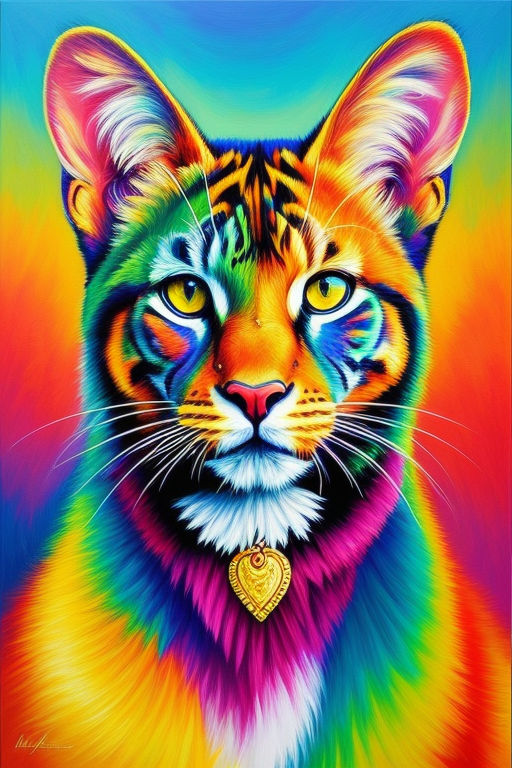 a pop art painting by Lisa Frank - Playground