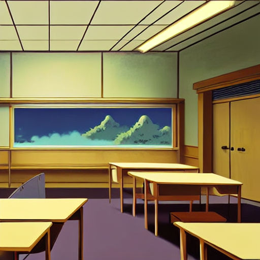 Download Anime School Scenery Classroom With Window View Wallpaper   Wallpaperscom
