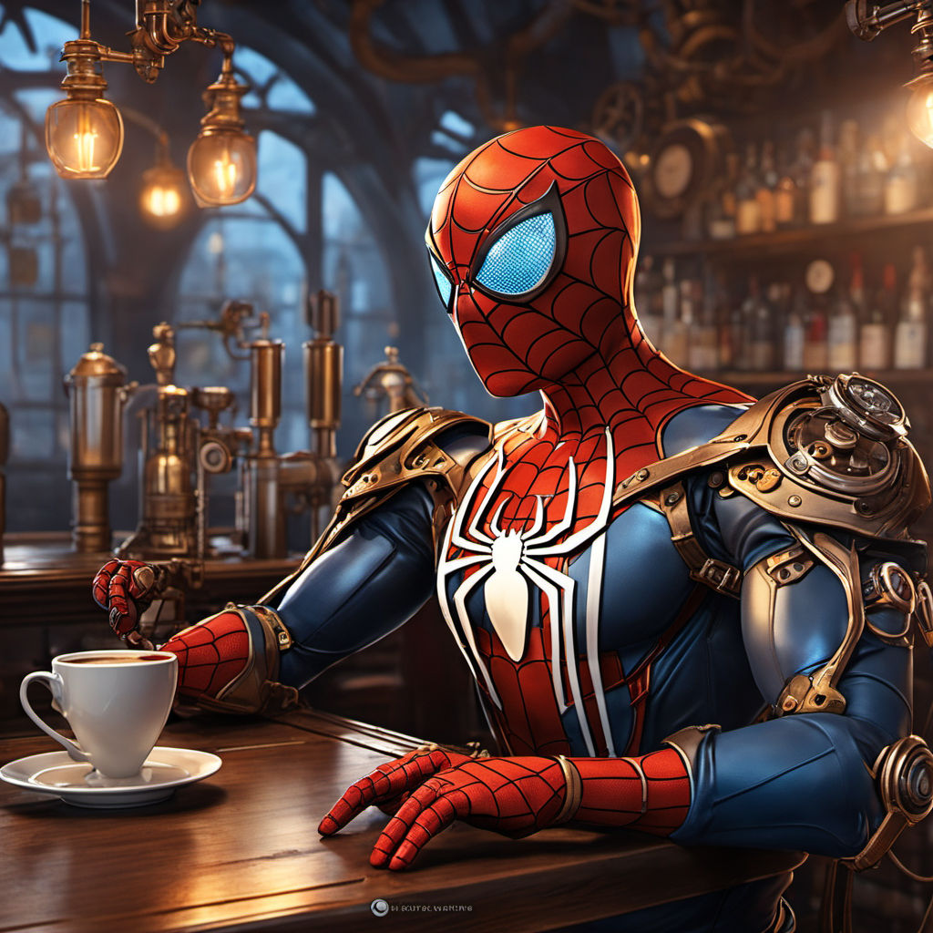 Spider Man Coffee Mug, Superhero, Chibi Spiderman, Avengers