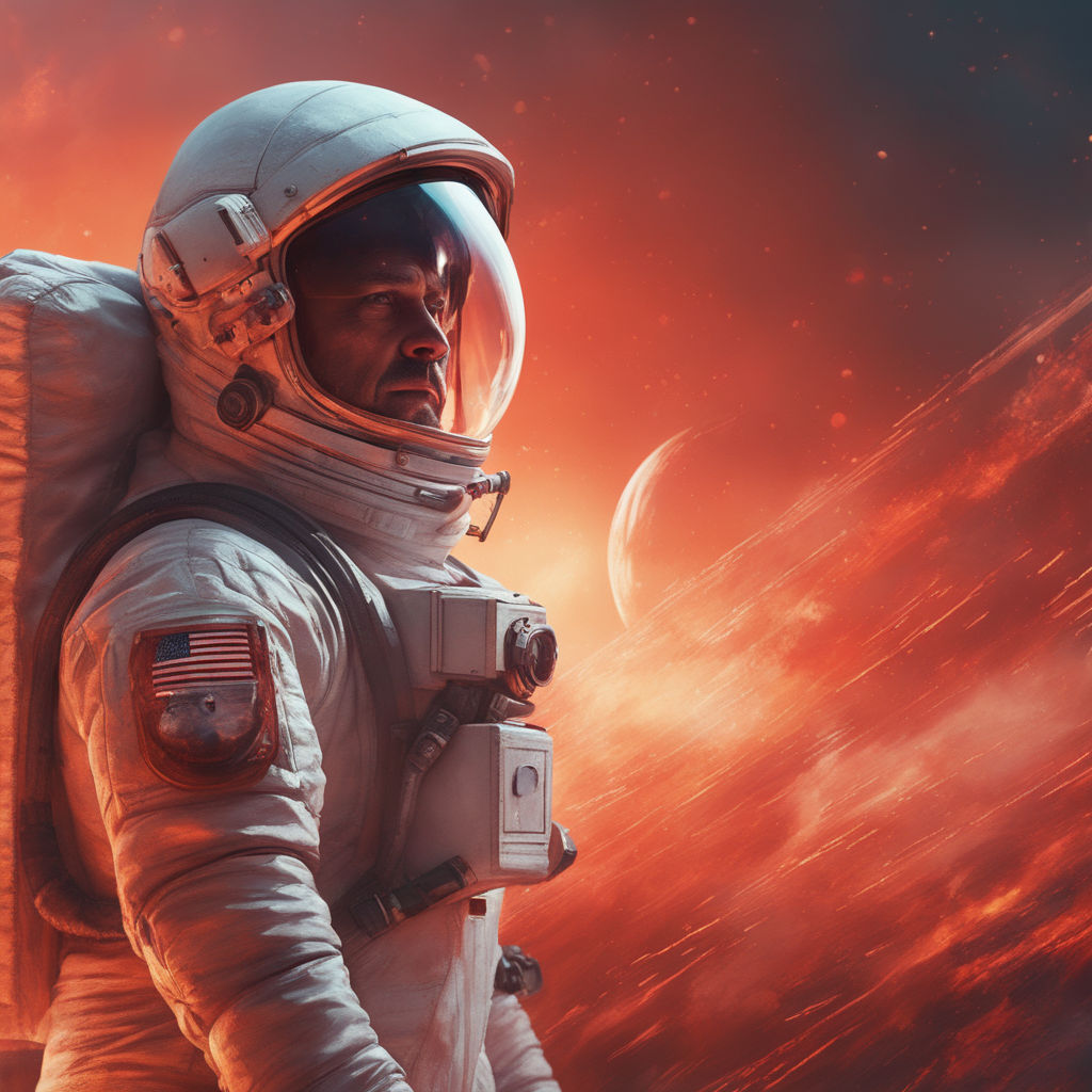 burning astronaut wallpaper