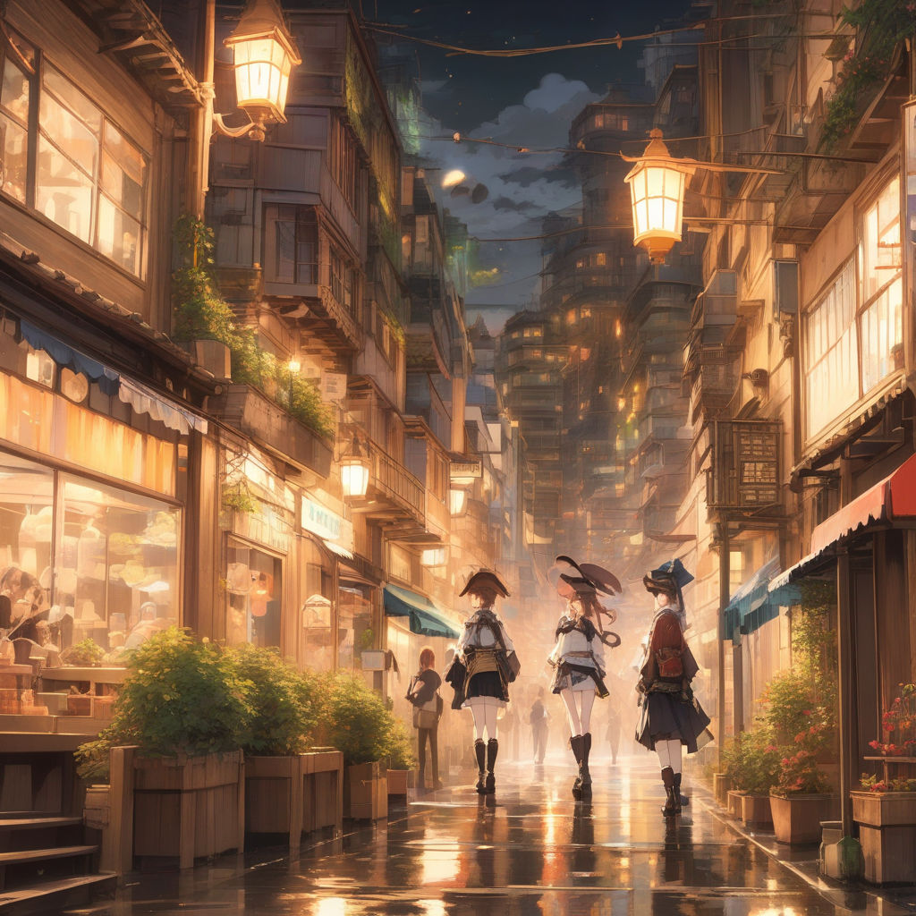 LOFI Street, Houses, Anime Manga Style Background Wallpaper Design,  Illustration, Generated By AI Stock Photo, Picture and Royalty Free Image.  Image 205960579.