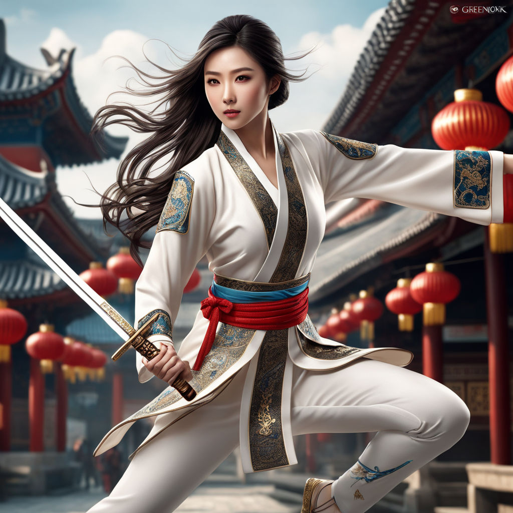 Kung fu Suber Fantasy, warrior, kung fu suber, ribbon, green eyes, fate  night stay, HD wallpaper | Peakpx