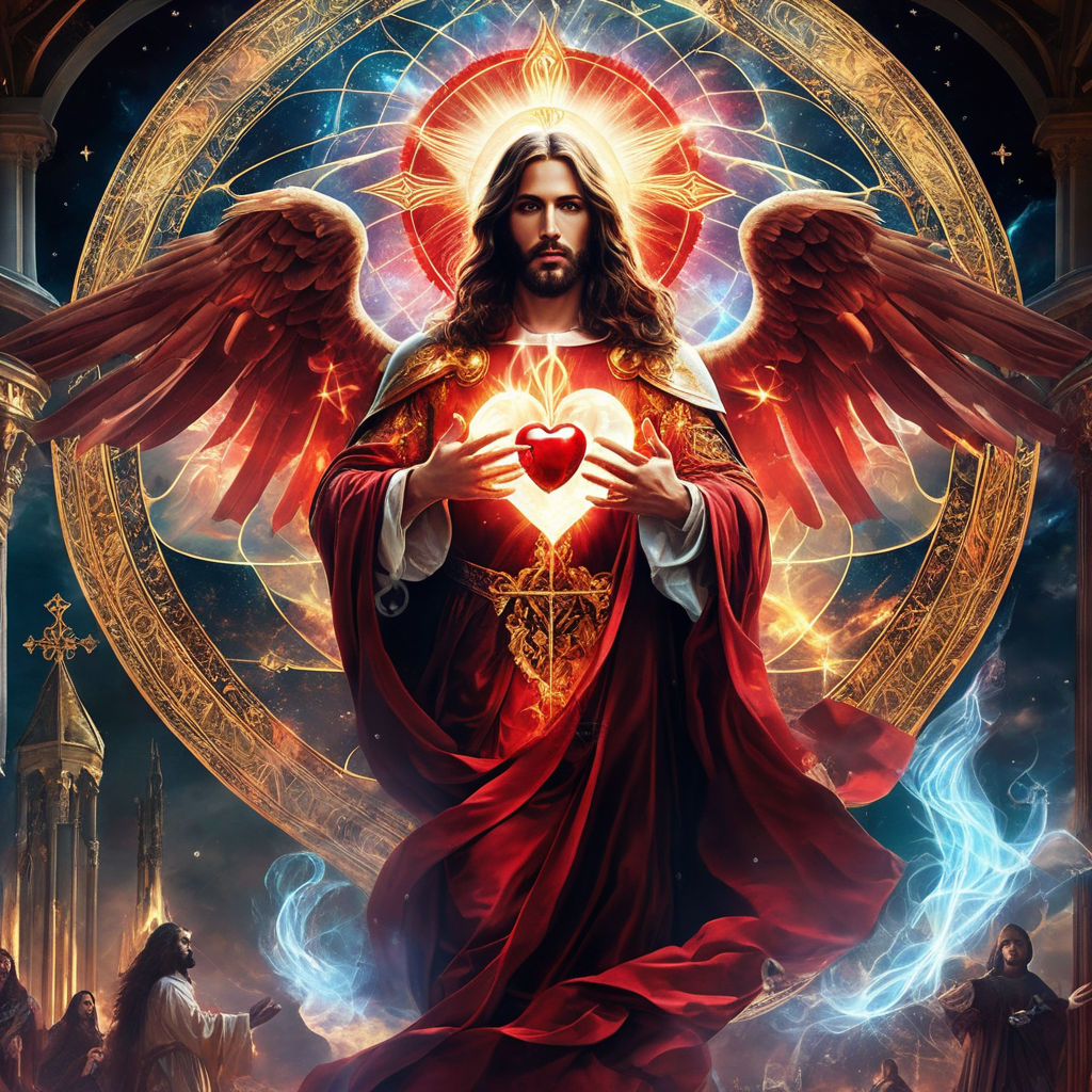 Sacred Heart Of Jesus Christ II Religious Wall Art Print Poster Wallpaper  Decorative Wall Picture For Living Room