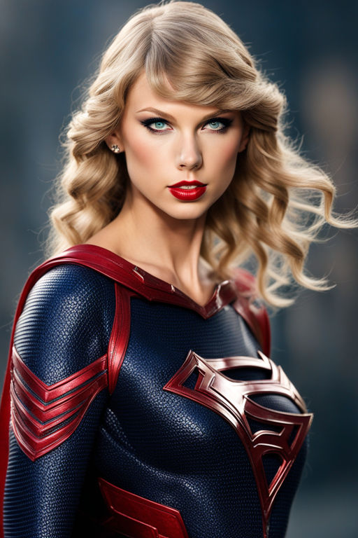 Taylor Swift Supergirl Pouty Red Lips