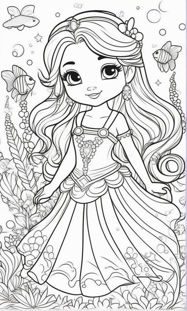 fairy princess coloring pages