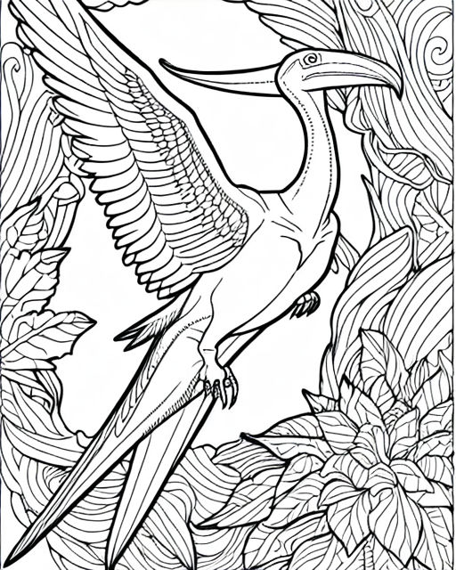 quetzalcoatlus coloring page art