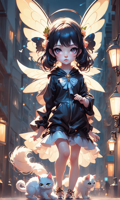 anime girl butterfly wings