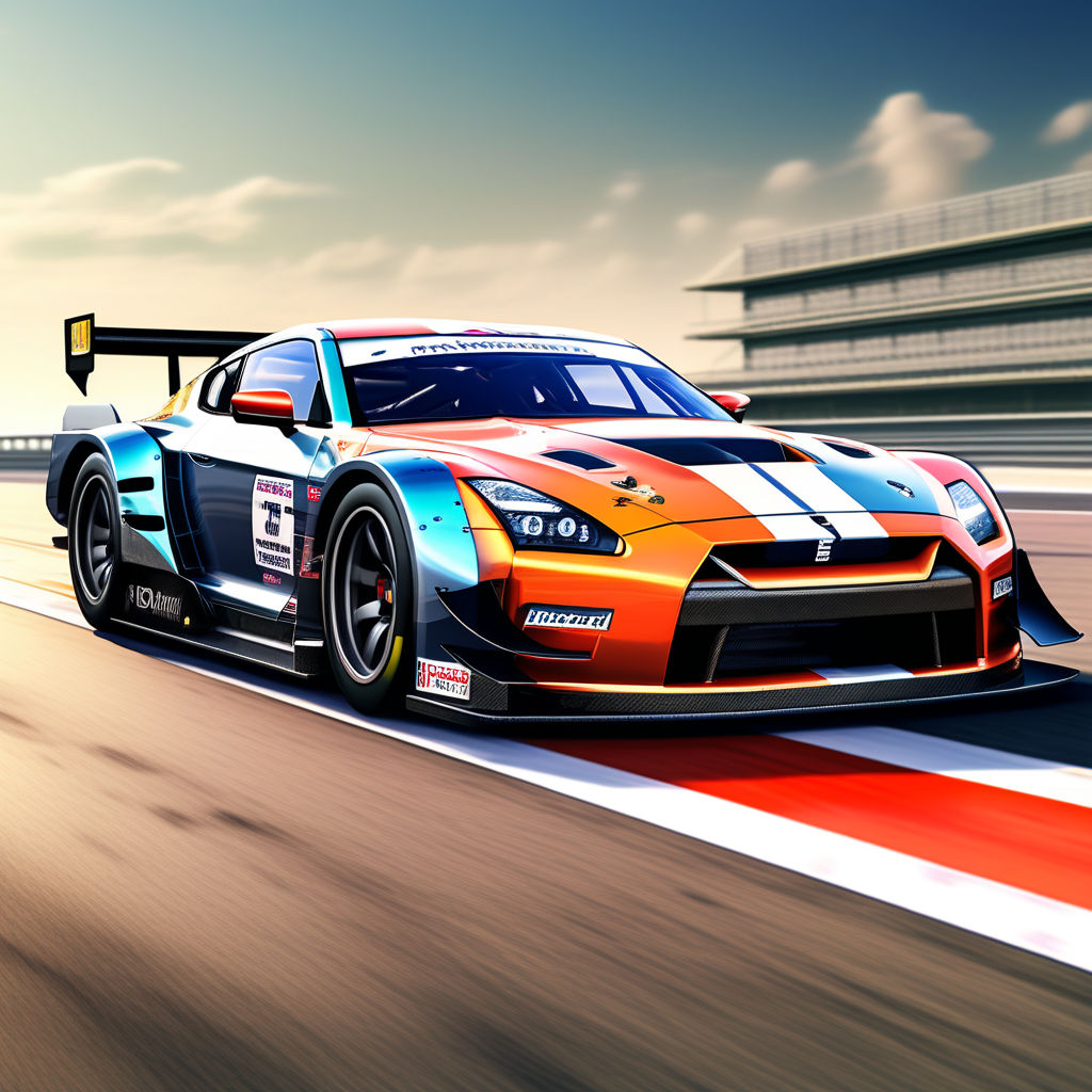 Anime-style 3d rendering of nissan gtr r-34 on Craiyon