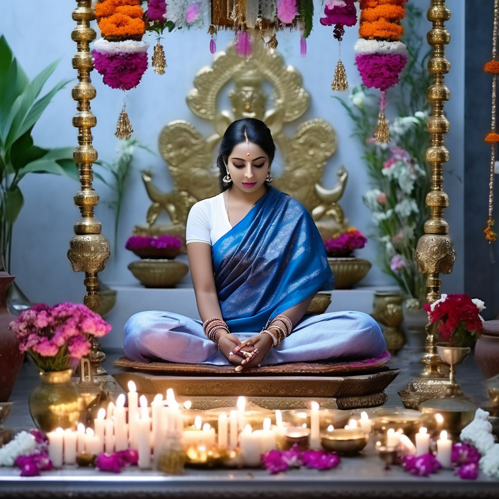 Beautiful young woman wearing yoga clothes in a field, meditation pose,  (clear facial features), symmetrical face, pretty face, peaceful  expression, clear hands, professional photography, high resolution, hdr,  global illumination, the sun rising