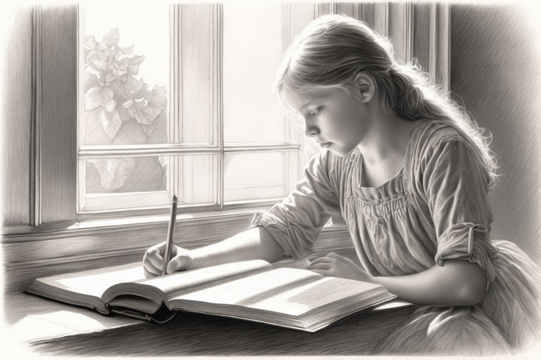 A girl with a book- How to draw a girl reading a book//pencil sketch 