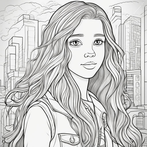 female artist coloring page