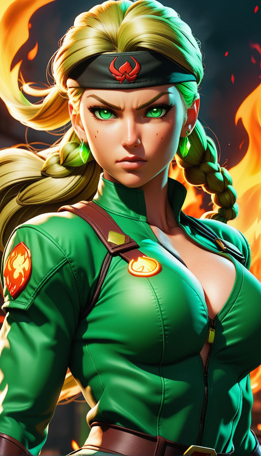 Cammy, the female character in the Street Fighter series