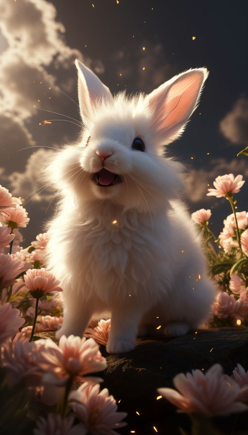 Premium AI Image  Bright and Vivid Instagram Profile Pic A Cute Little  Bunny with WideEyed Innocence Sporting a Fru