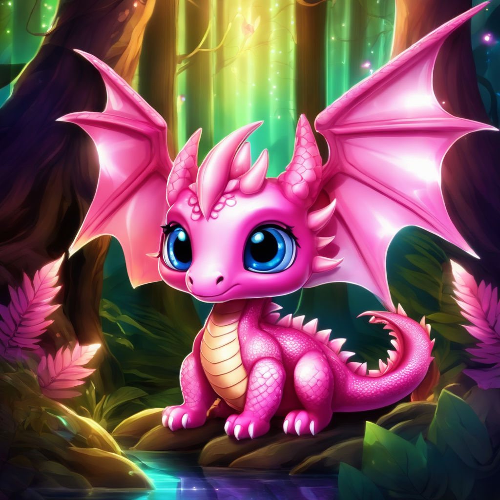 Purple Blue Dragon Standing With Wings Spread Clipart - Cute Anime Dragon  Drawing, HD Png Download - vhv