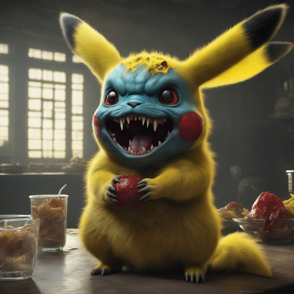 zombies eating pokemon