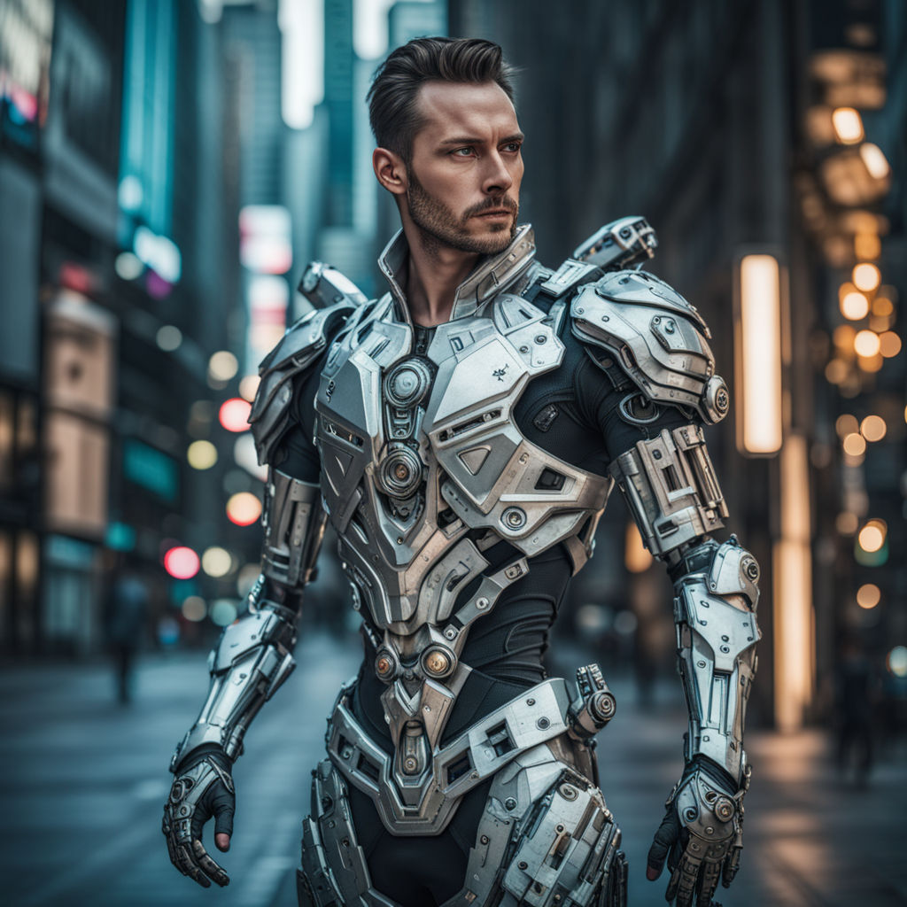 Superhero in Full Body Armor, Fantasy Futuristic Image of Future Soldier in  Shiny Metal Suit. Generative Ai Stock Illustration - Illustration of male,  future: 276697236