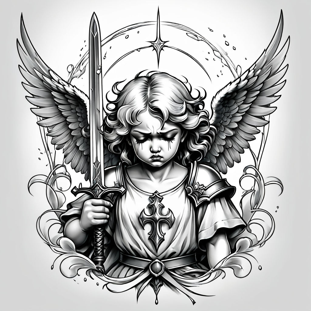 Nirvana's In Utero Angel tattoo design I made : r/TattooDesigns