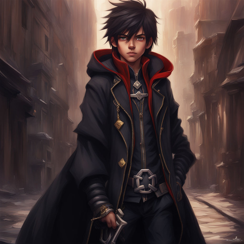 Download Young Dark Anime Boy with a Mysterious and Intriguing Hood  Wallpaper