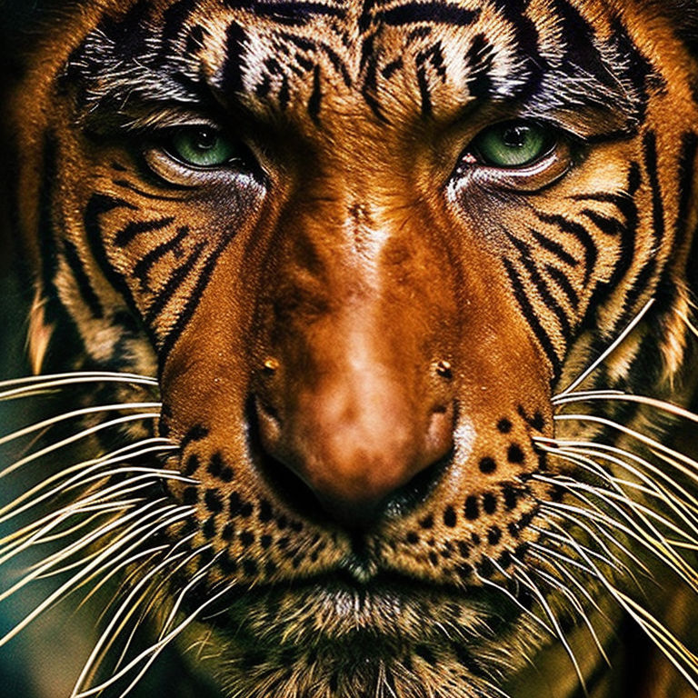 green tiger face