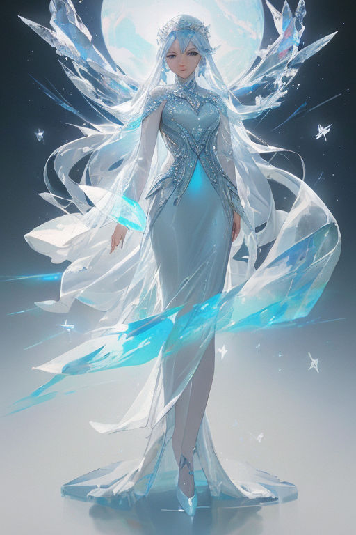 Anime ice queen holding a magical snowflake wallpaper - Anime wallpapers -  #52590