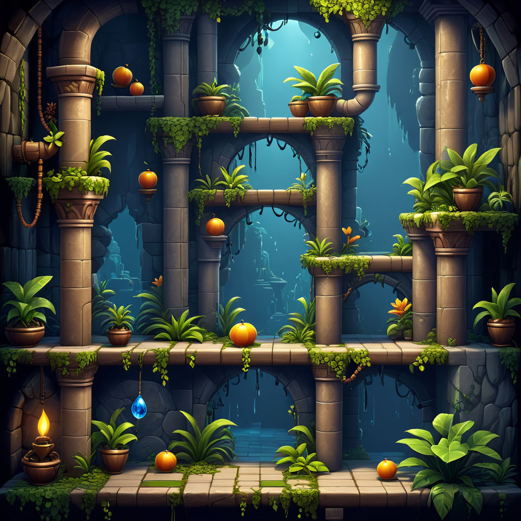 ArtStation - Cartoon 2D Platformer Tileset (FREE)