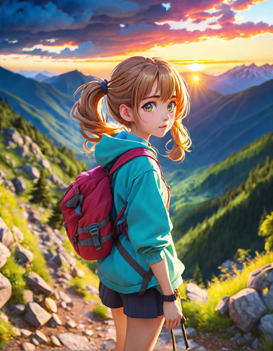 Anime Man Hiking Mountains Manga Cartoon Stock Illustration 2215982949 |  Shutterstock