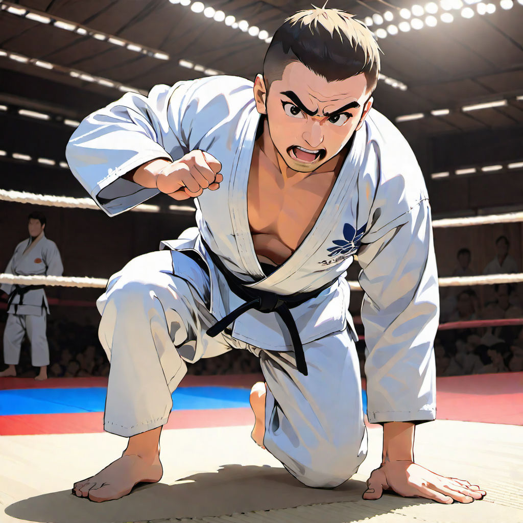 Ippon Again! judoka Anime TOWA HIURA - Ippon Again - Sticker | TeePublic