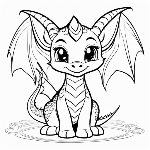 baby dragon coloring page