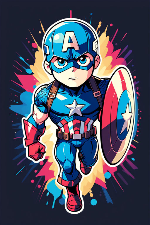 chibi captain america girl