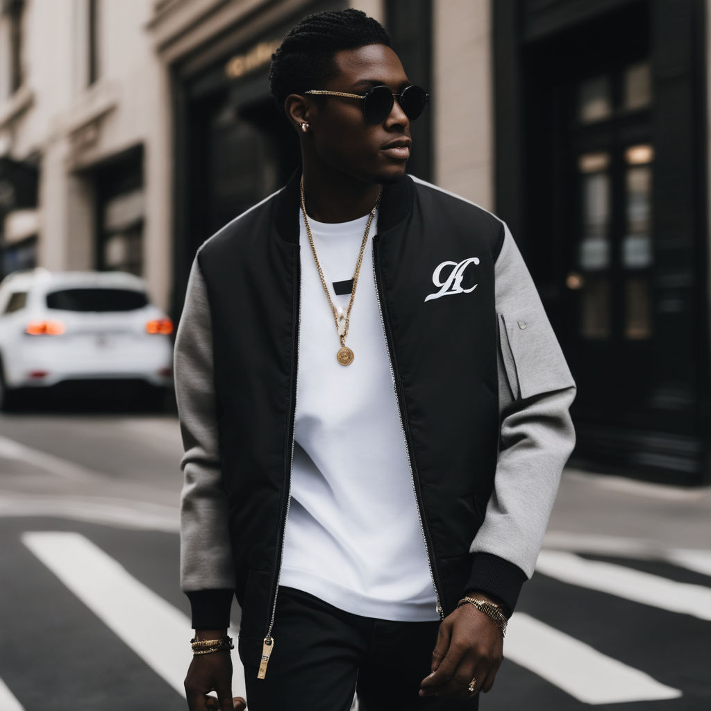 Off White Black Leather Jacket Virgil - RockStar Jacket