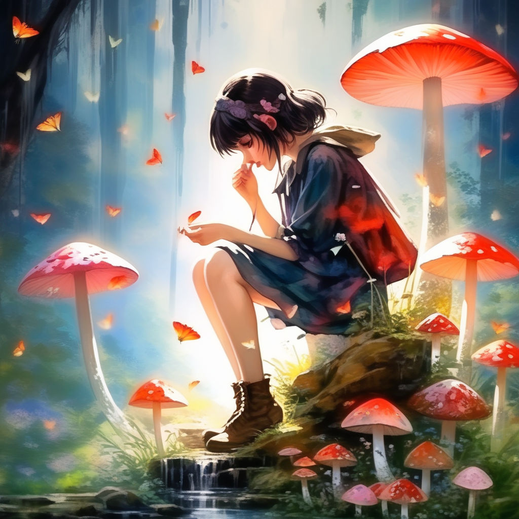 Mushroom girl by NezukoNanachi on DeviantArt