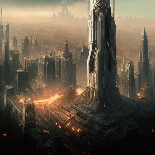 sci fi city destroyed