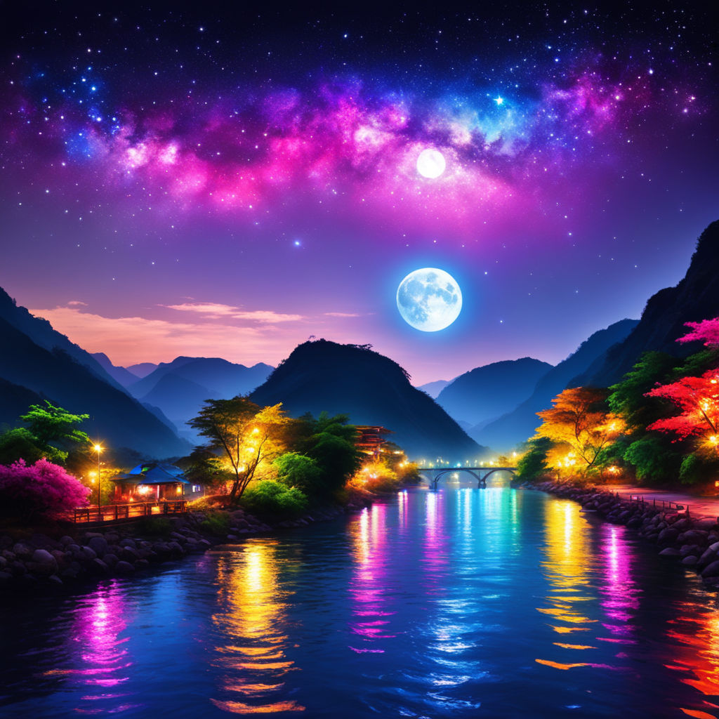 colorful night sky wallpaper