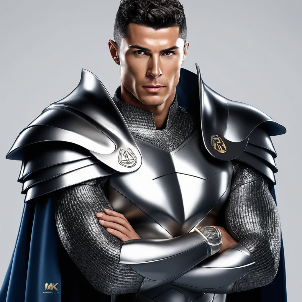 Cristiano Ronaldo vestido como superman cuerpo compl