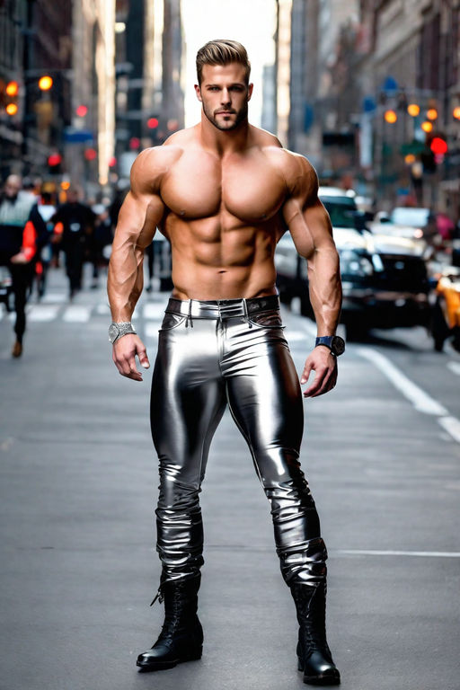 shiny metallic leggings - Playground