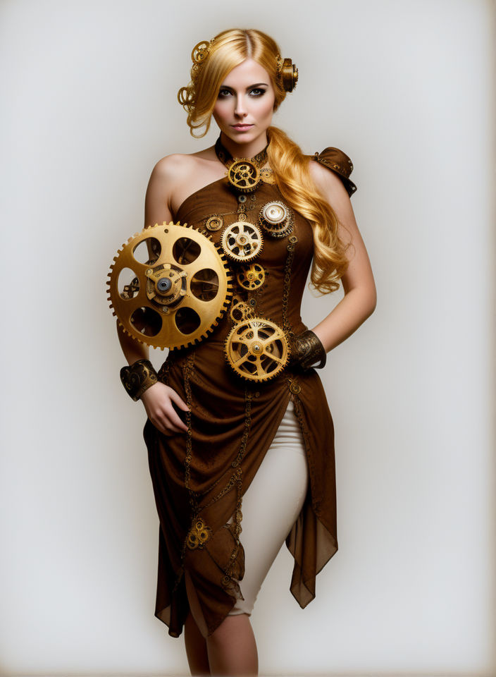 Steampunk Redhead in Earth Tones - For costume tutorials, clothing