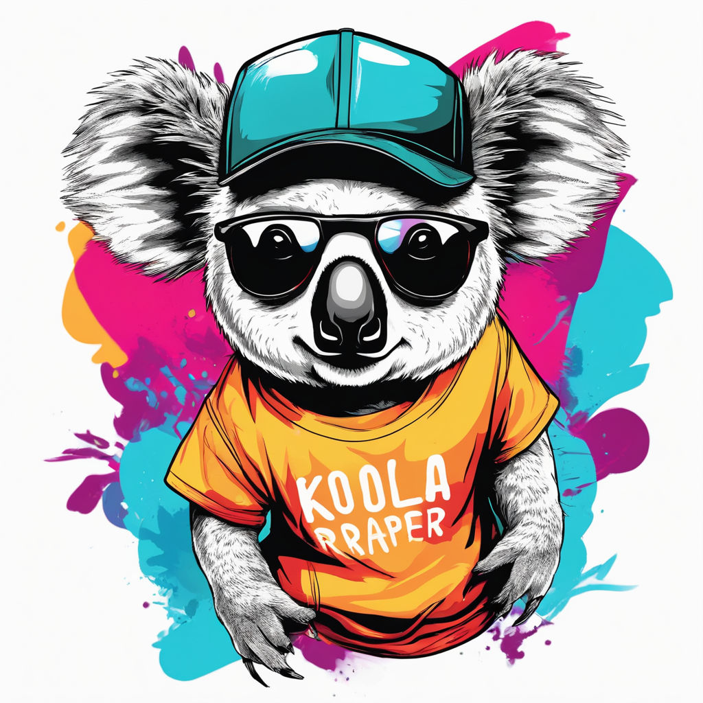 Koala modern pop art style, Colorful Koala illustration, Koala pastel  sticker cute colors, AI generated. 24553734 PNG