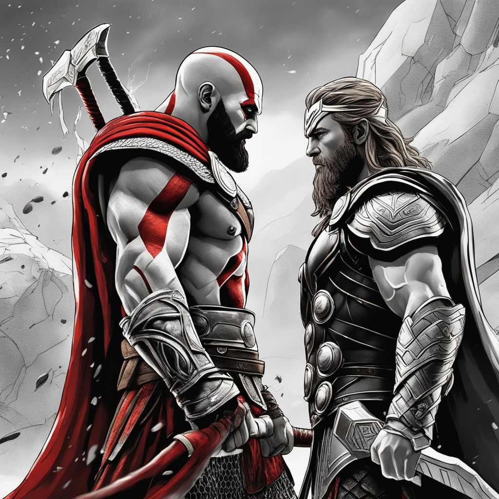 ArtStation - Kratos VS Thor