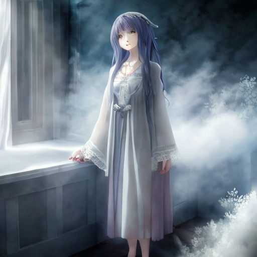 ghost girl in white dress anime