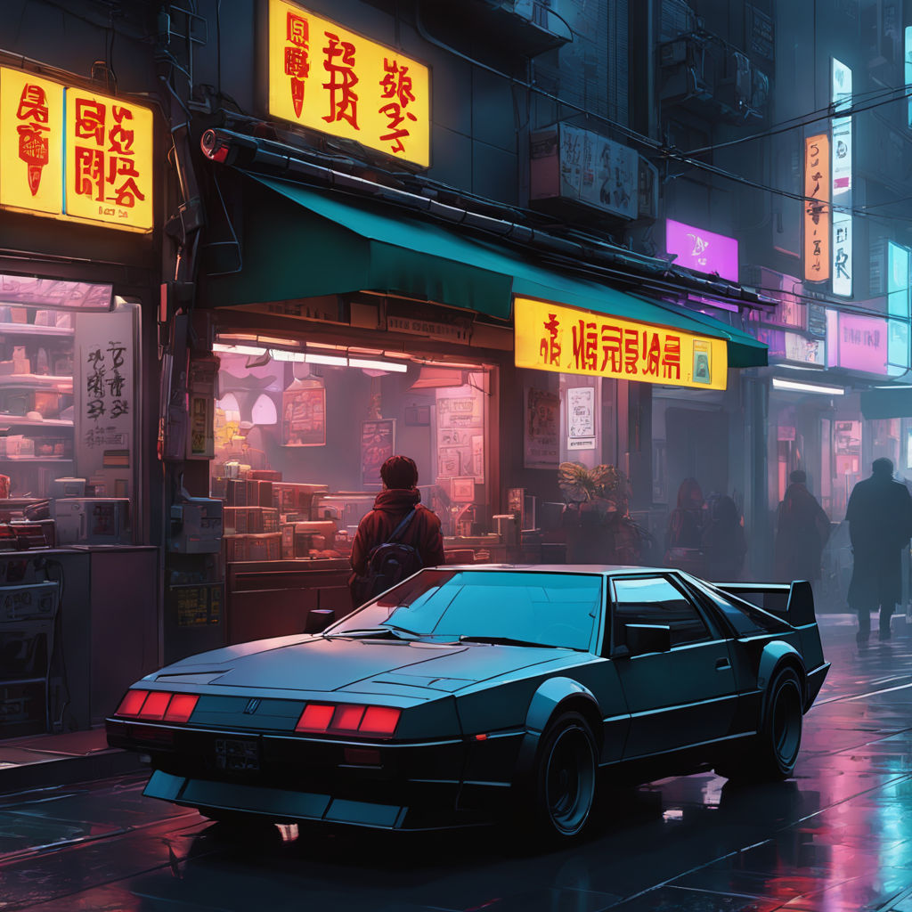 A cyberpunk city wallpaper, main colors is red, cyan