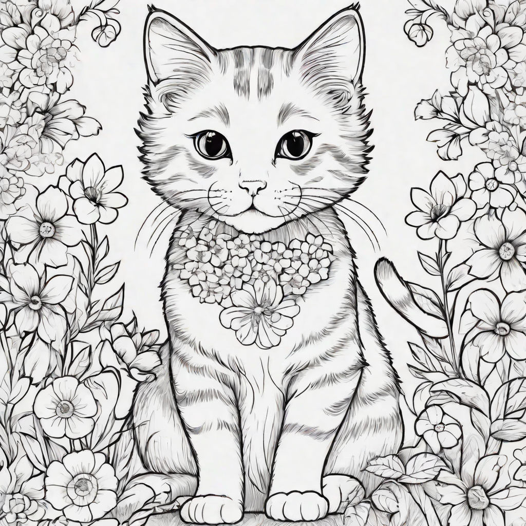 Sunflower Adult Coloring Page Portrait Coloring Grayscale Coloring