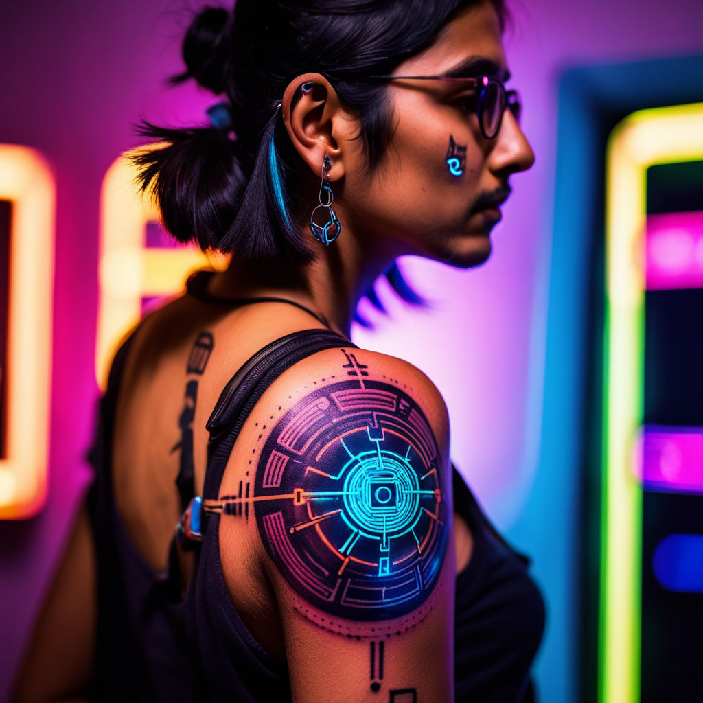 Futuristic lettering tattoo | Tattoo contest | 99designs