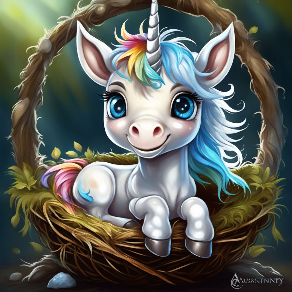 fluffy unicorn drawing