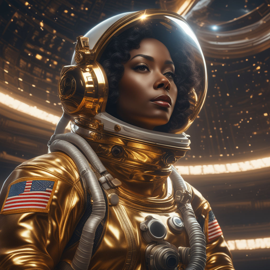 gold space suit