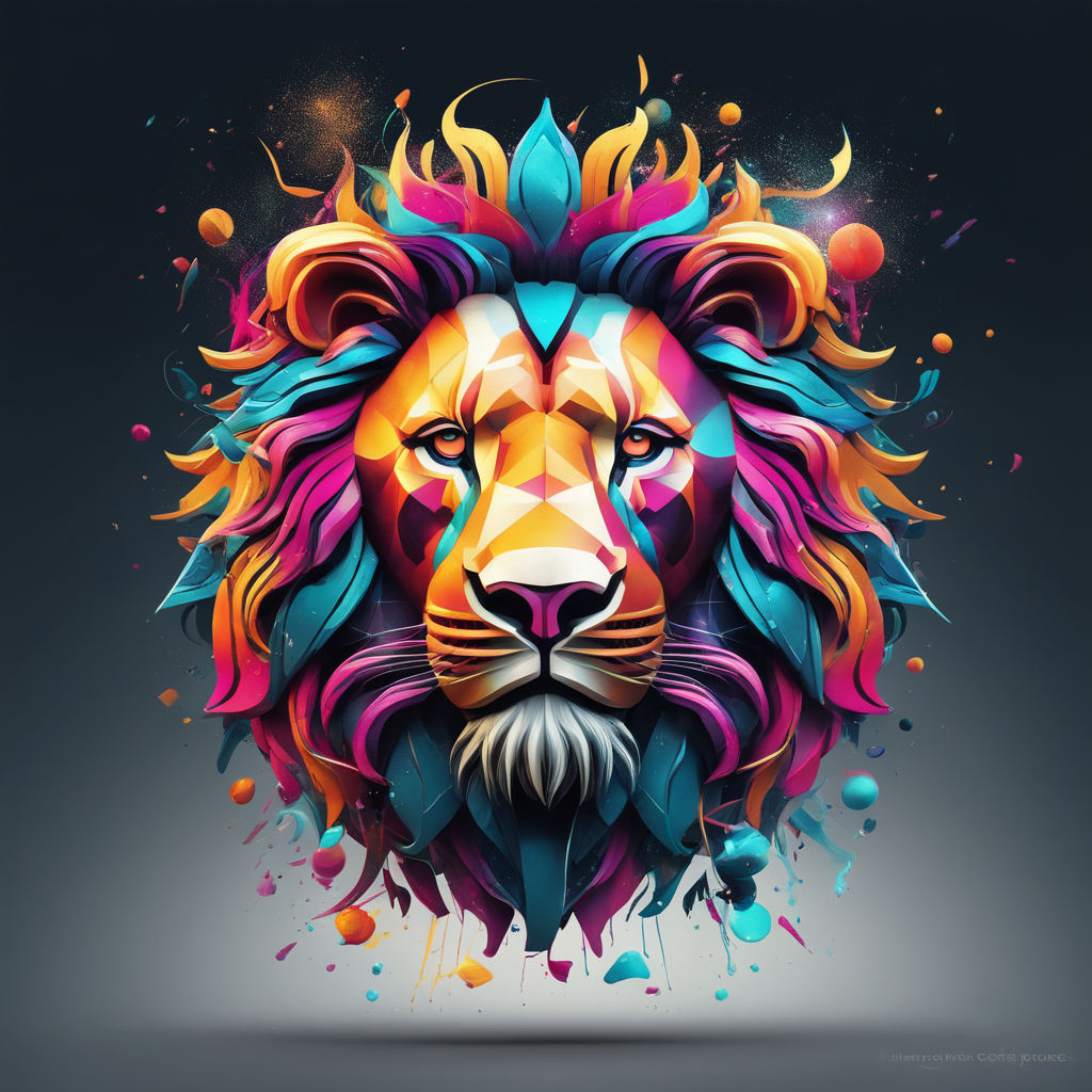 Tableau lion pop art (plusieurs modèles)