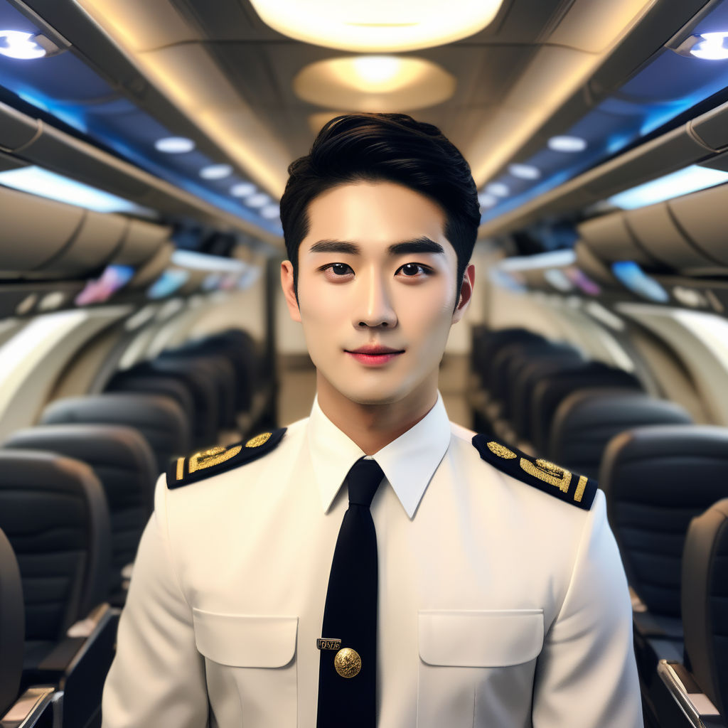 Black cat airline pilot | MUSE AI